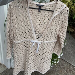 Soma Cream Crochet Sweater